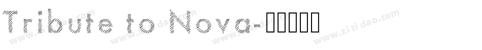 Tribute to Nova字体转换